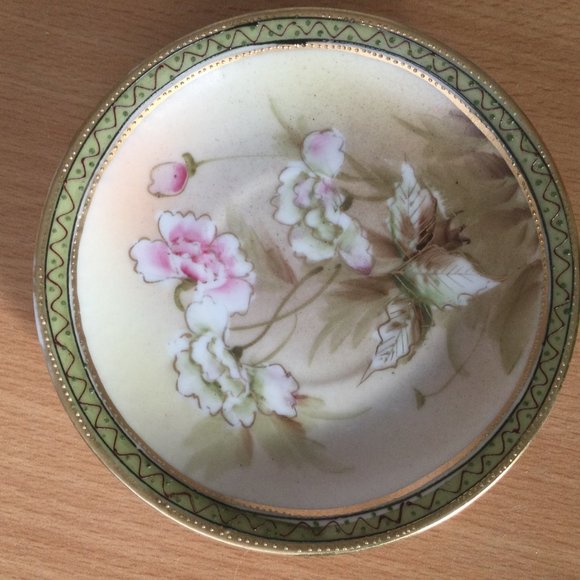 Antique Hand painted Nippon cup & saucer set gold floral eggshell porcelain - Picture 2 of 5